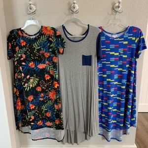 LuLaRoe set of 3 Carly dresses